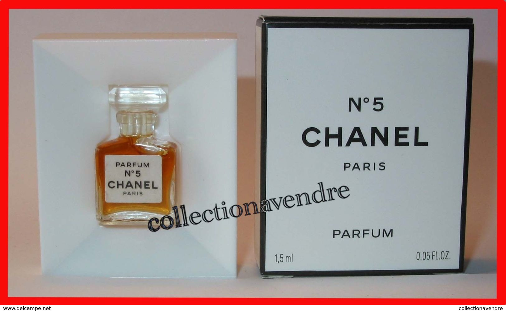 CHANEL : N° 5 Parfum 1.5 Ml. "épaules Tombantes". Parfait état - Miniatures Womens' Fragrances (in Box)