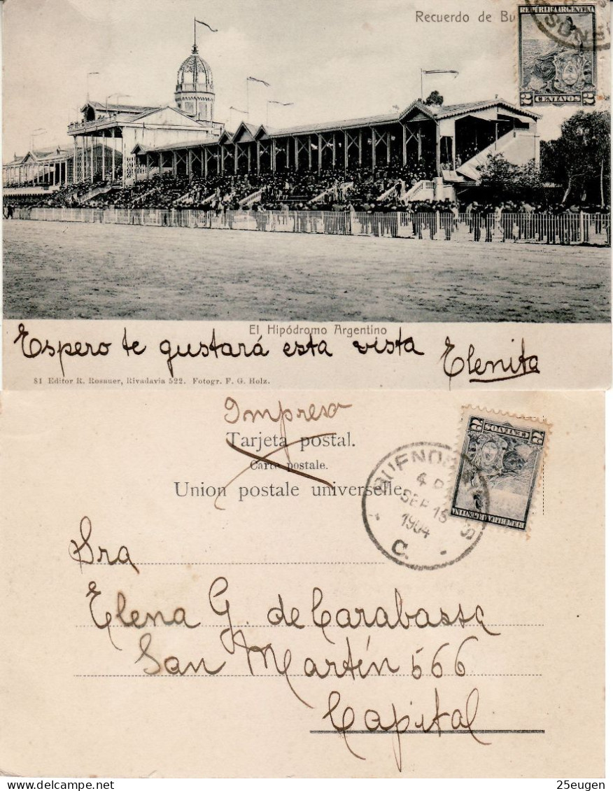 ARGENTINA 1904 POSTCARD SENT TO BUENOS AIRES - Covers & Documents