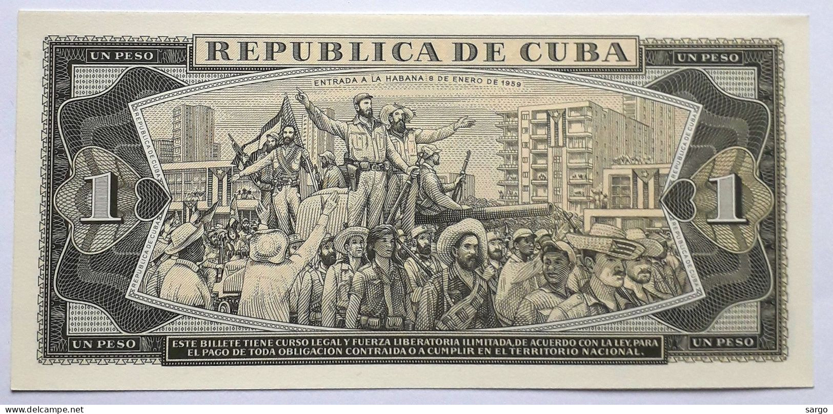 CUBA - 1 PESO - P 102 (1988) - UNCIRC -BANKNOTES - PAPER MONEY - CARTAMONETA - - Cuba