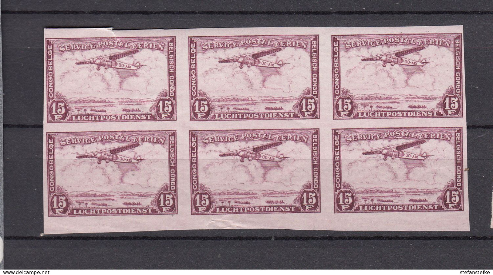 Congo Belge Ocb Nr:   PA13 ** MNH  ND! (zie Scan) Klein Scheurtje Links Boven - Unused Stamps