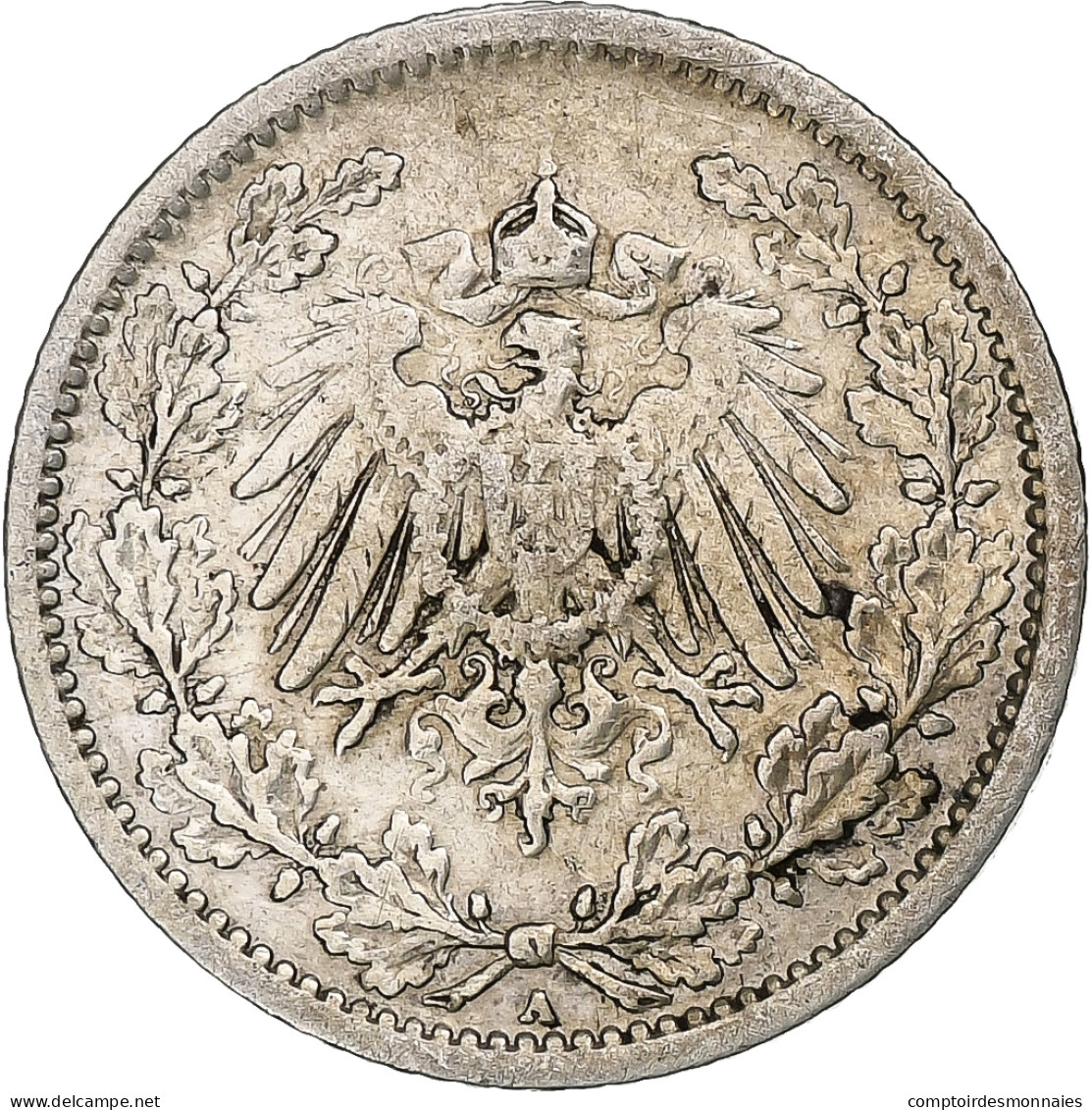 Empire Allemand, Wilhelm II, 1/2 Mark, 1907, Berlin, Argent, TTB, KM:17 - 1 Mark