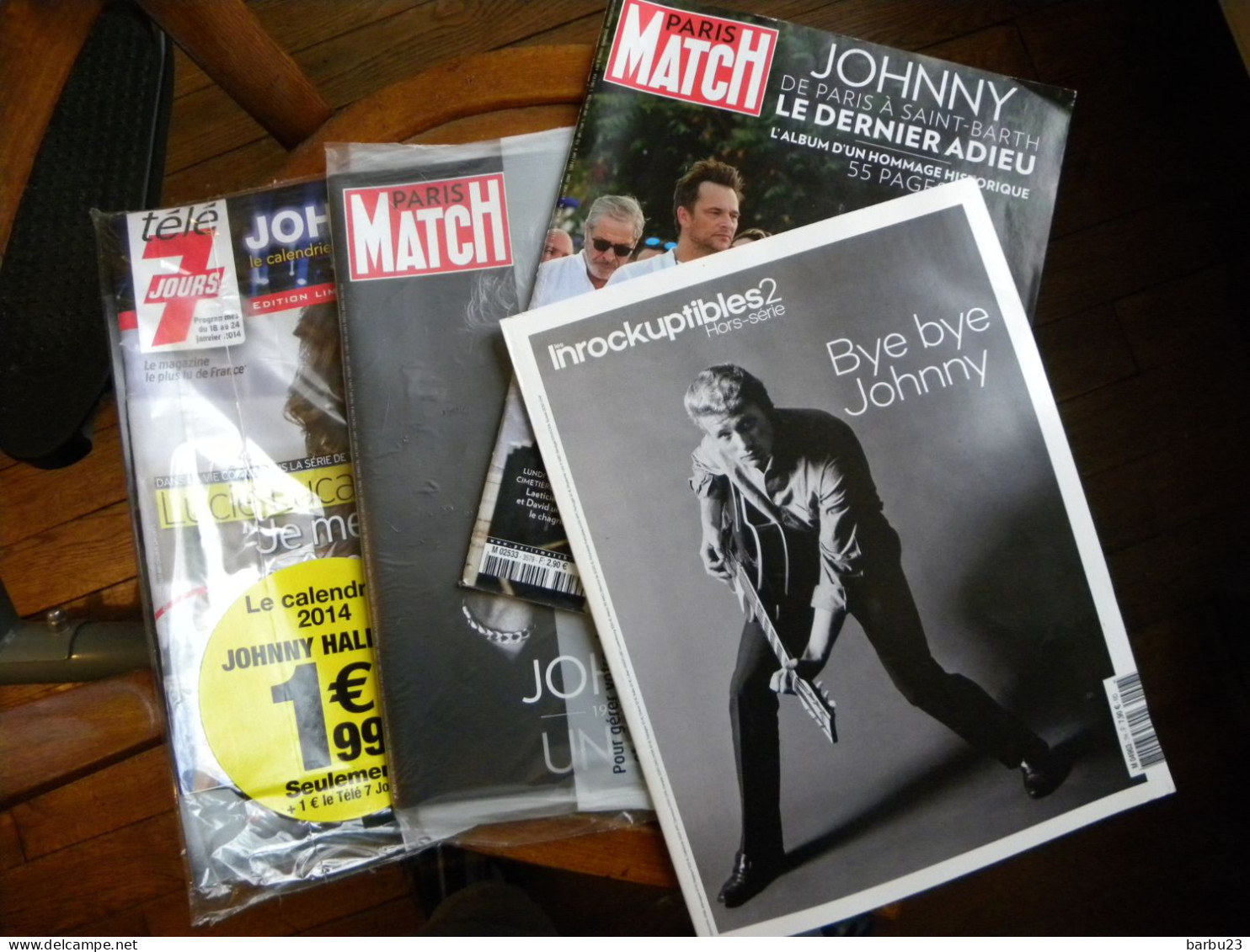 Lot De 4 Revues + Calendrier 2014 Mort De Johnny Halliday Voir Details Plus Bas - Musique