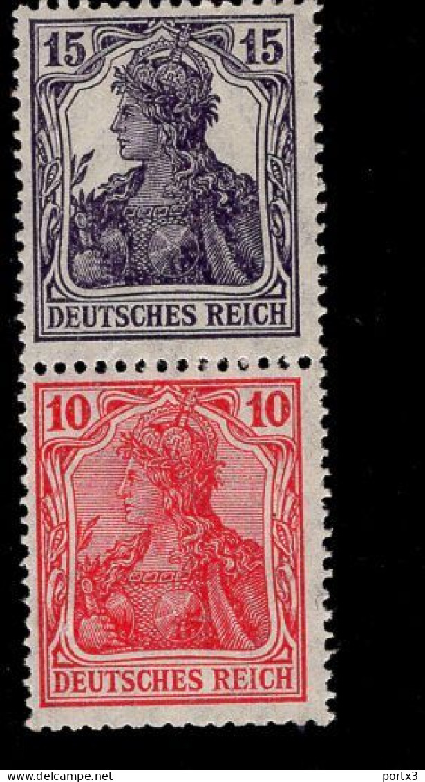 Deutsches Reich S 9 Germania MLH Mint Falz * (1) - Booklets & Se-tenant