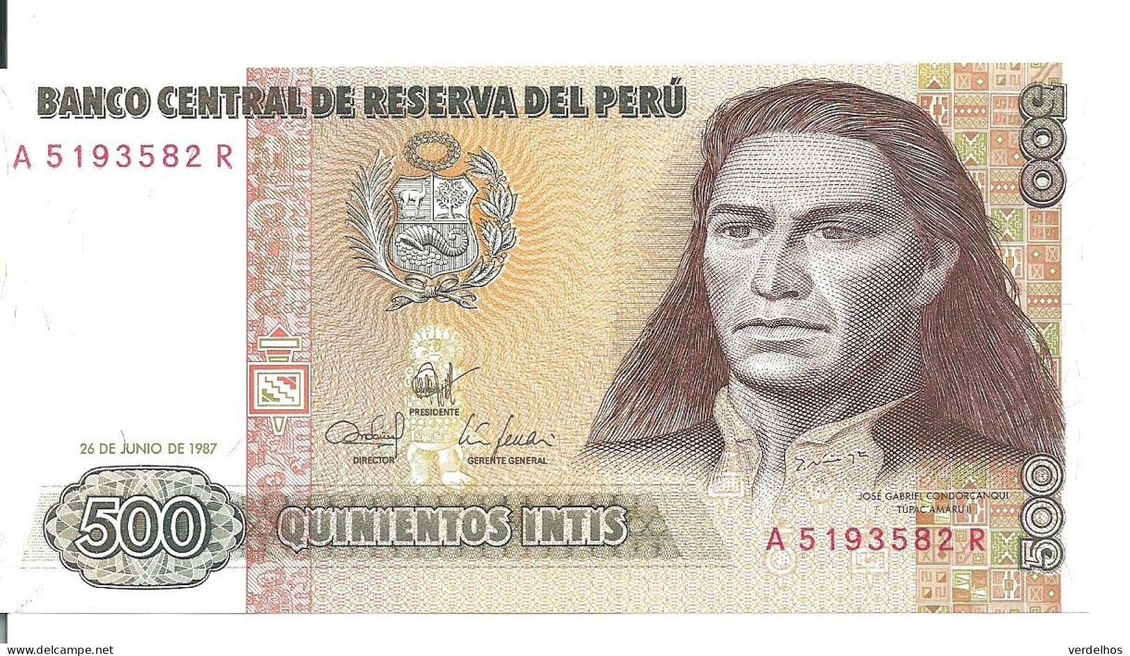 PEROU 500 INTIS 1987 UNC P 134 B - Peru