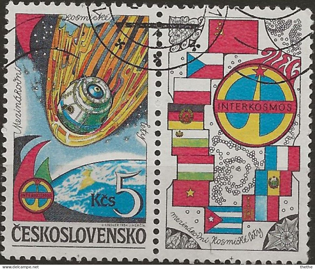 TCHECOSLOVAQUIE - Rentrée Dans L'atmosphère D'une Cabine - Used Stamps