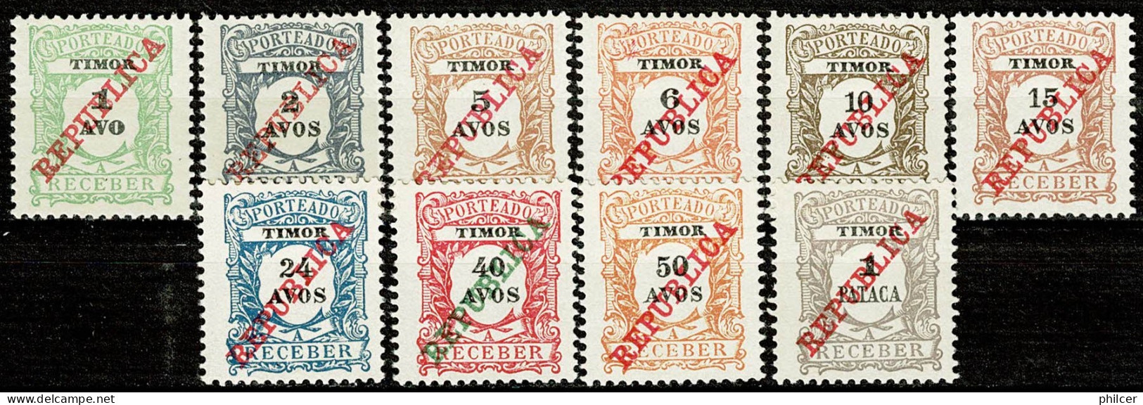 Timor, 1911, # 11/20, Porteado, MH And MNG - Timor