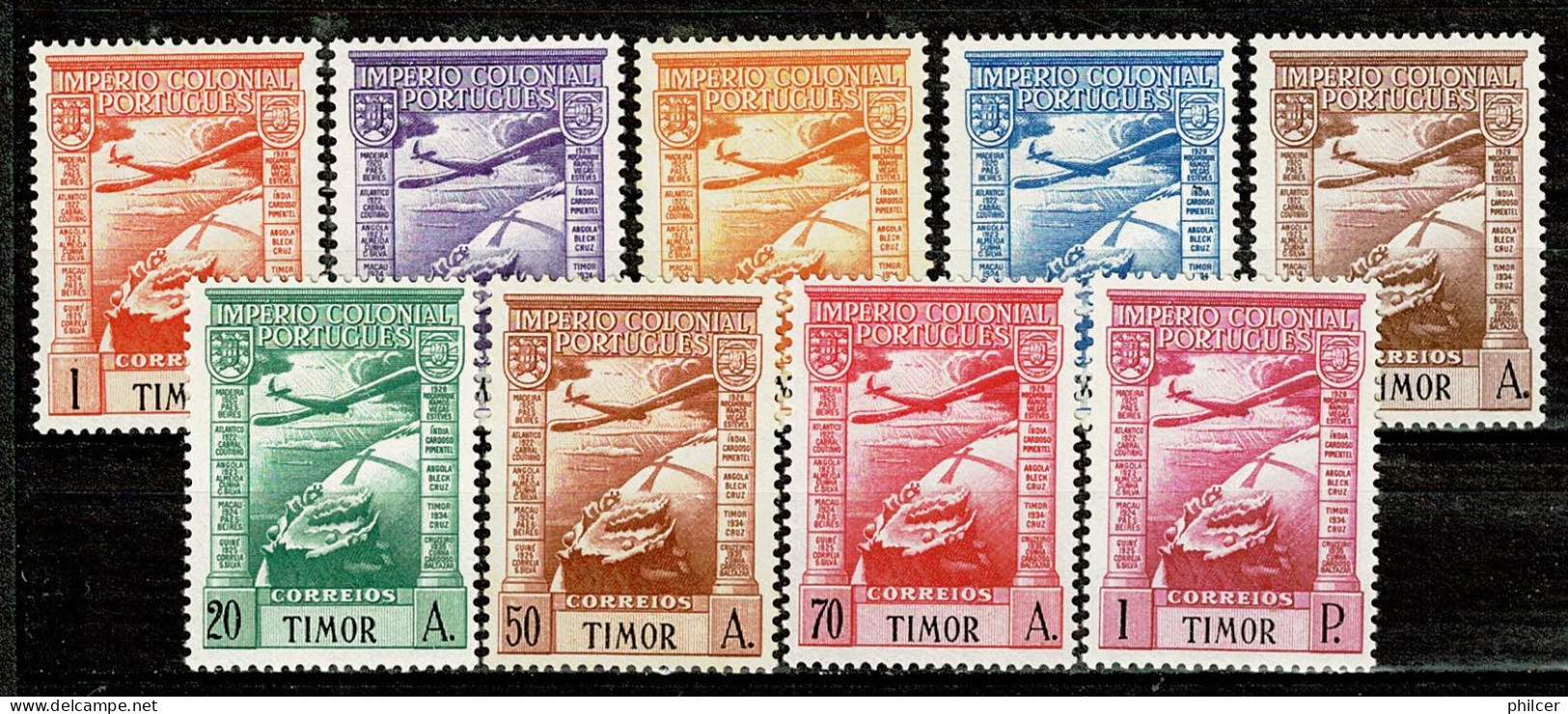 Timor, 1938, # 1/9, Aéreo, MH - Timor