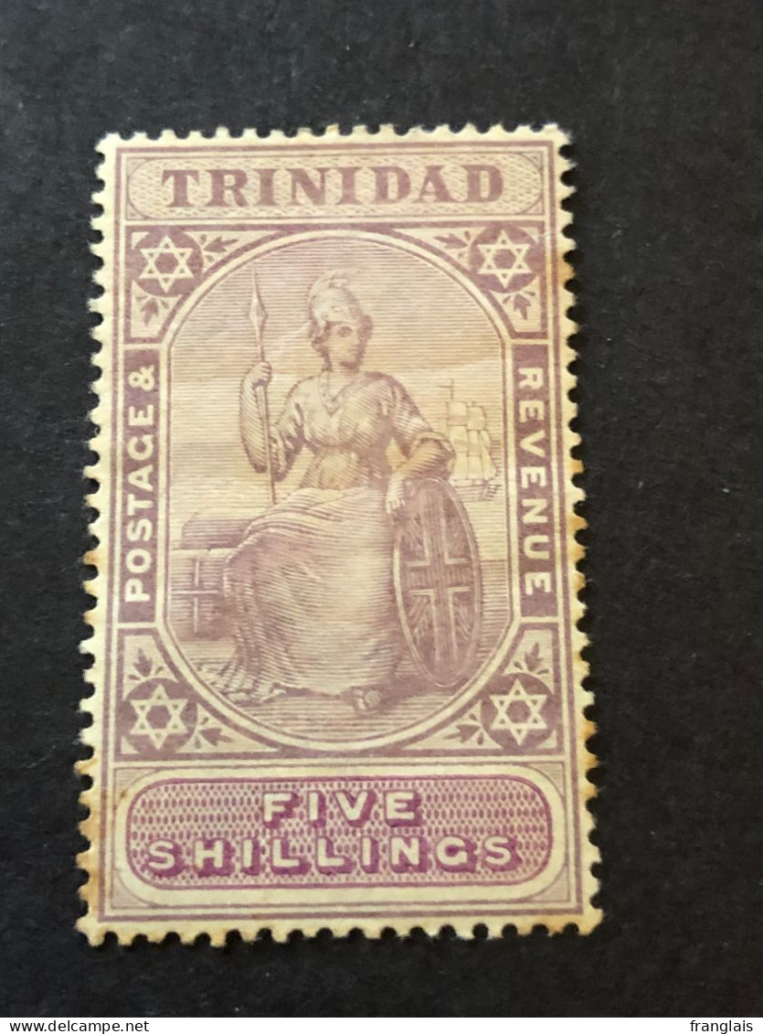 TRINIDAD   SG 132  5s Lilac And Mauve Wmk CA Over Crown  MH* CV £75 - Trinidad & Tobago (...-1961)