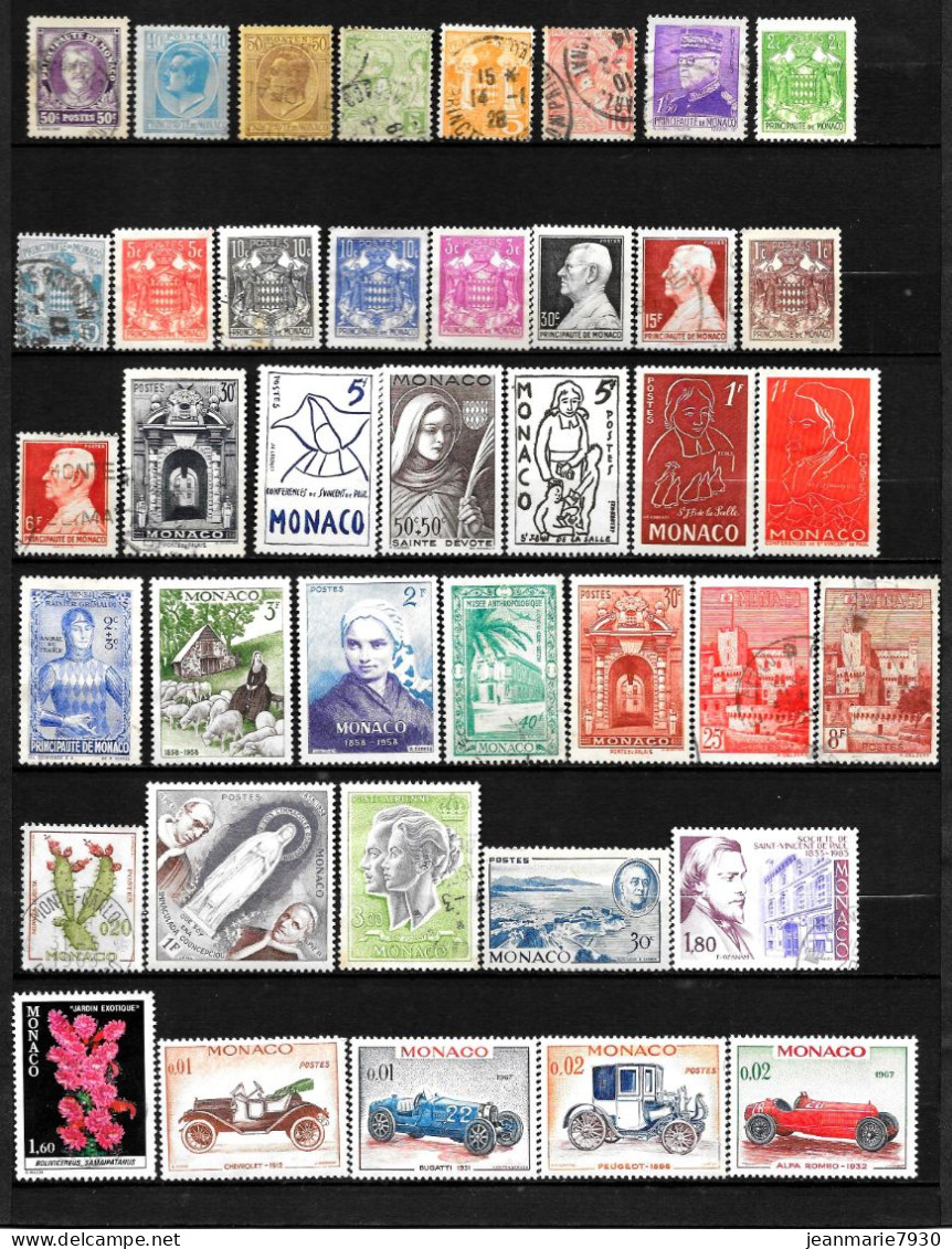 1C135 - MONACO - LOT DE TIMBRES NEUFS Et OBLITERES - COTE 66.00 € - Verzamelingen & Reeksen