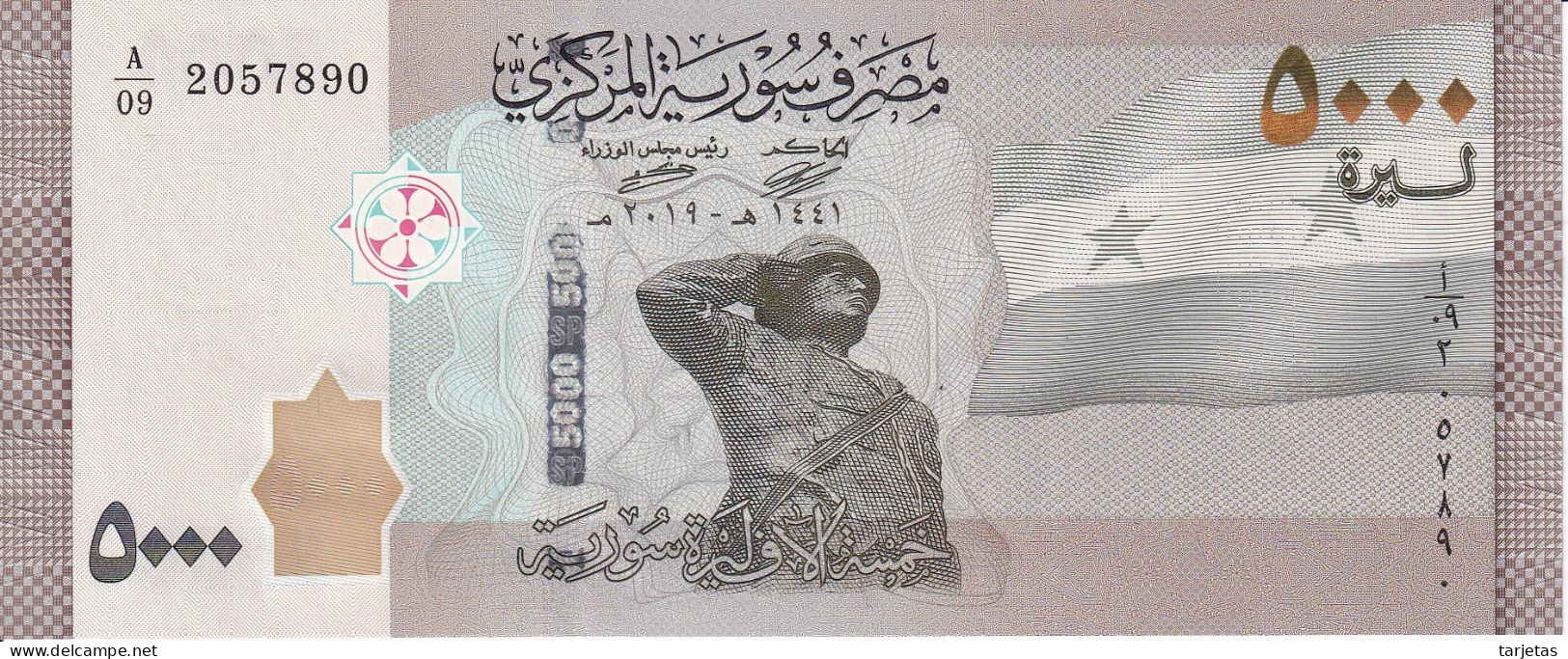 BILLETE DE SIRIA DE 5000 POUNDS DEL AÑO 2019 SIN CIRCULAR (UNC)  (BANKNOTE) - Syria