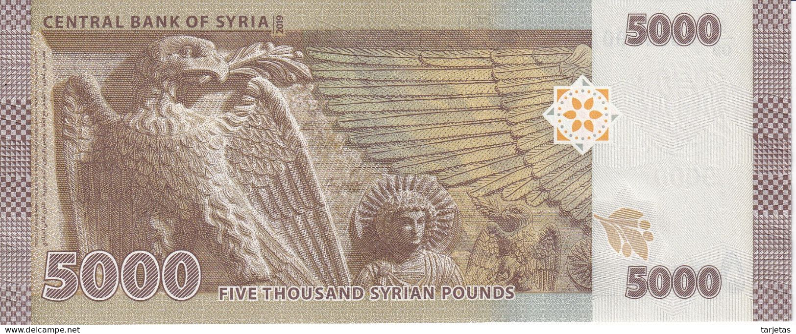 BILLETE DE SIRIA DE 5000 POUNDS DEL AÑO 2019 SIN CIRCULAR (UNC)  (BANKNOTE) - Syrien