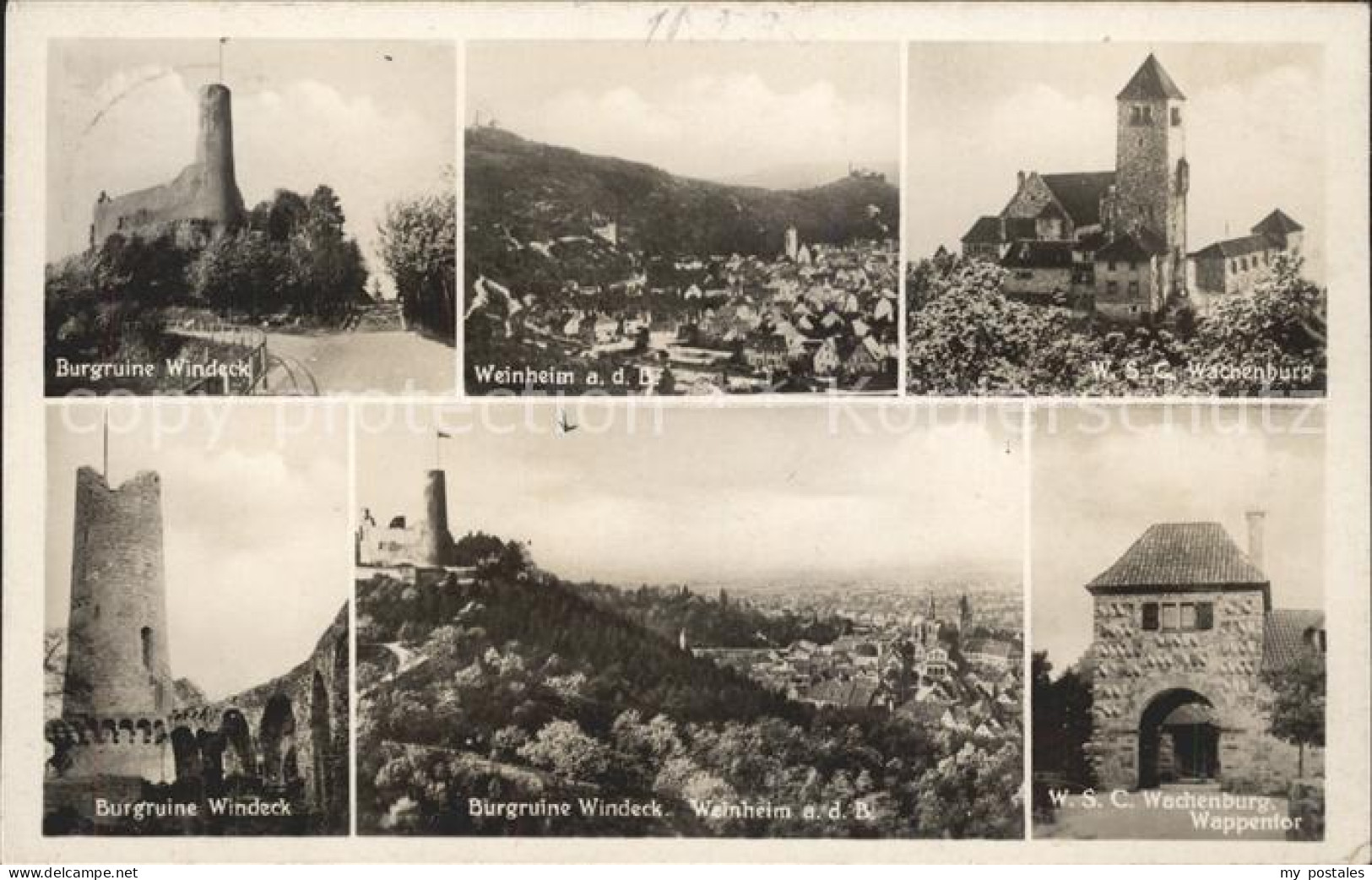 41753982 Weinheim Bergstrasse Burgruine Windeck Wachenburg  Weinheim - Weinheim