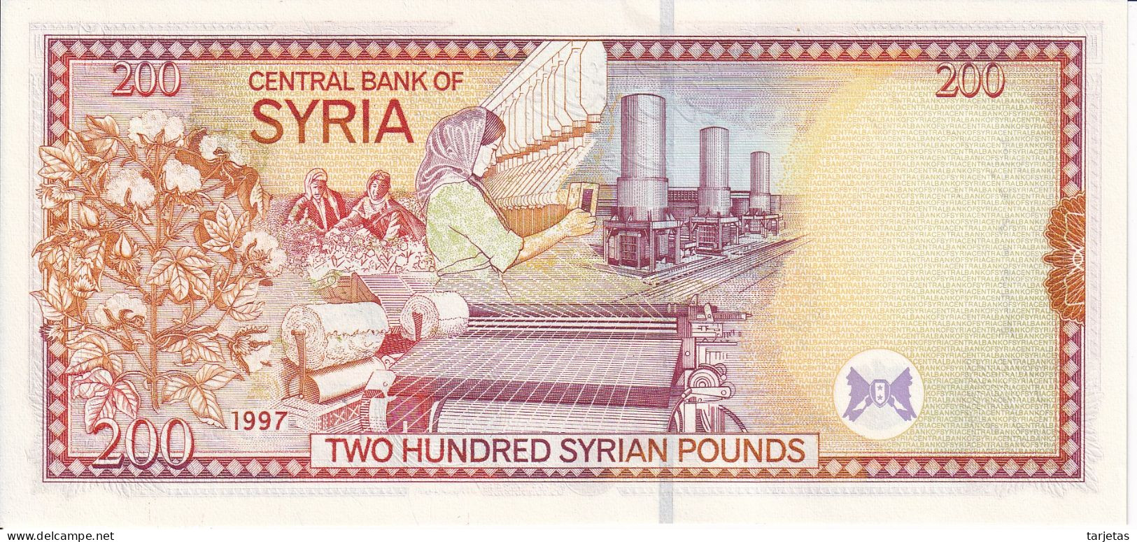 BILLETE DE SIRIA DE 200 POUNDS DEL AÑO 1997 SIN CIRCULAR (UNC)  (BANKNOTE) - Syrien