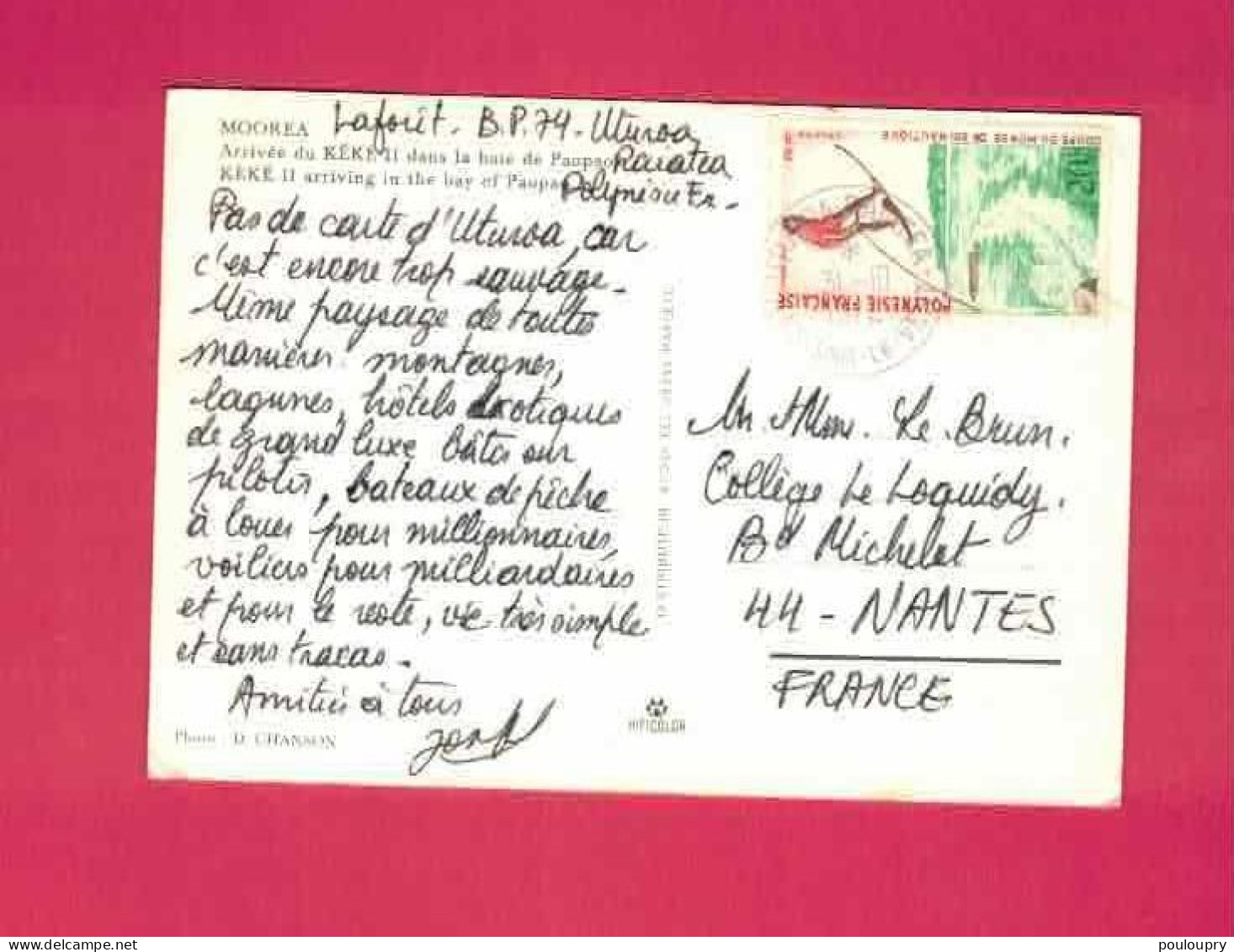 CP De 1972 Pour La France - YT N° 87 - Ski Nautique - Cartas & Documentos