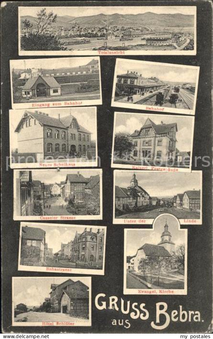 41753706 Bebra Bahnhof Evangelische Kirche Kaiserl. Postgebaeude Bebra - Bebra