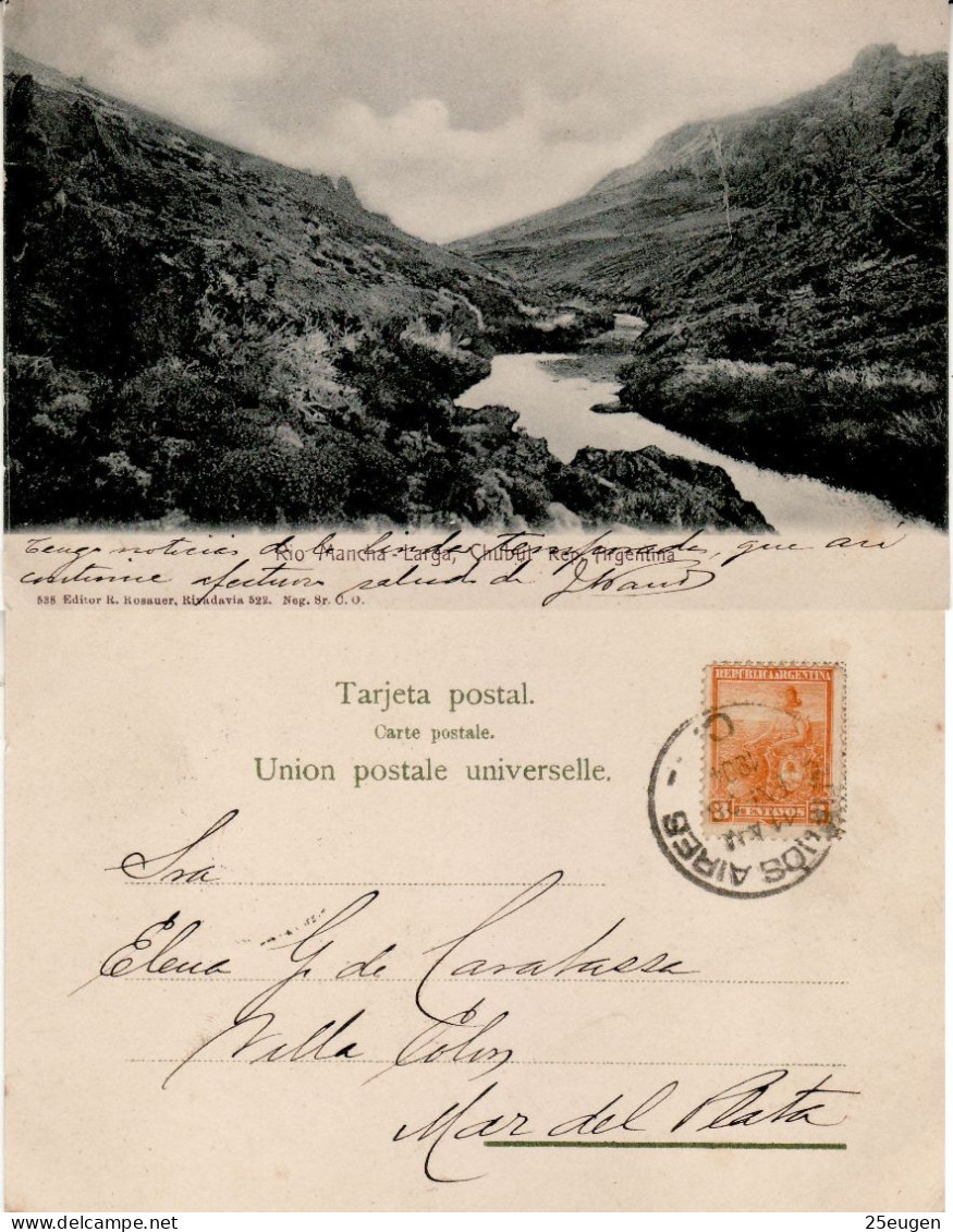 ARGENTINA 1904 POSTCARD SENT TO MAR DEL PLATA - Briefe U. Dokumente