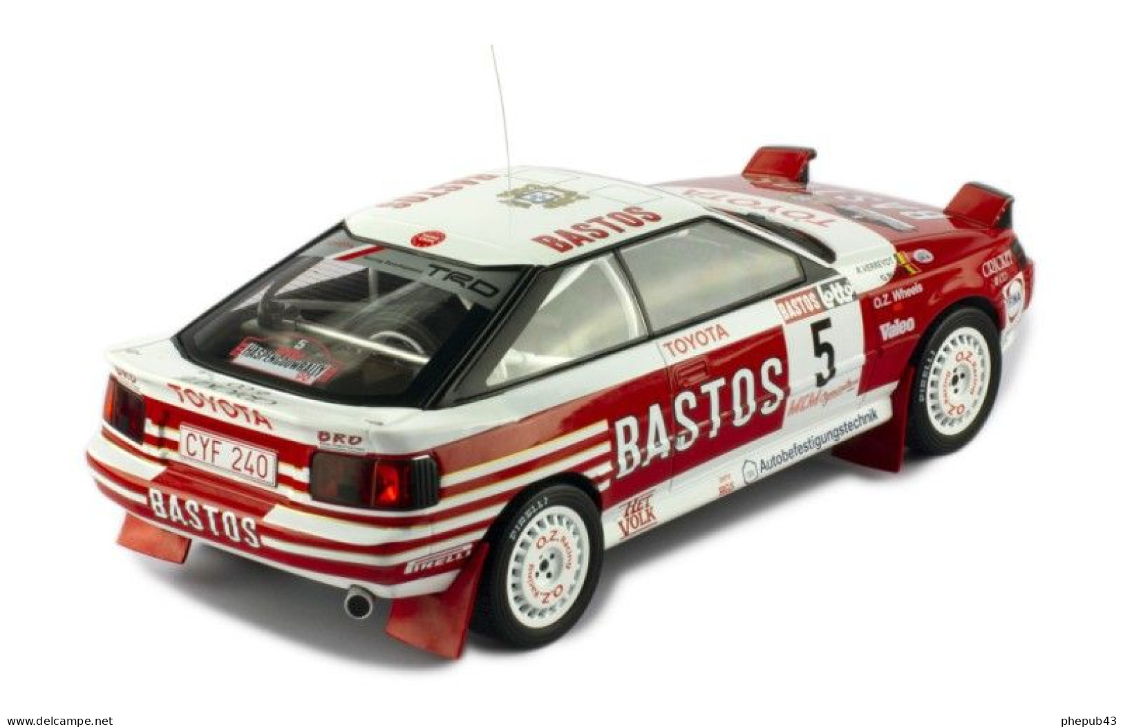 Toyota Celica GT-Four ST165 - Bastos - Renaud Verreydt/Georges Biar - Haspengouw Rally 1990 #5 - Ixo (1:18) - Ixo