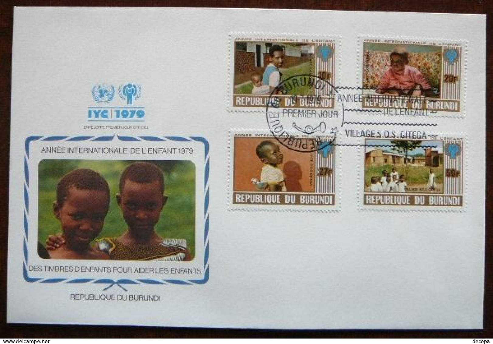 International Year Of The Child    Burundi     FDC      Mi  1497-1500    Yv  811-14     1979 - Covers & Documents