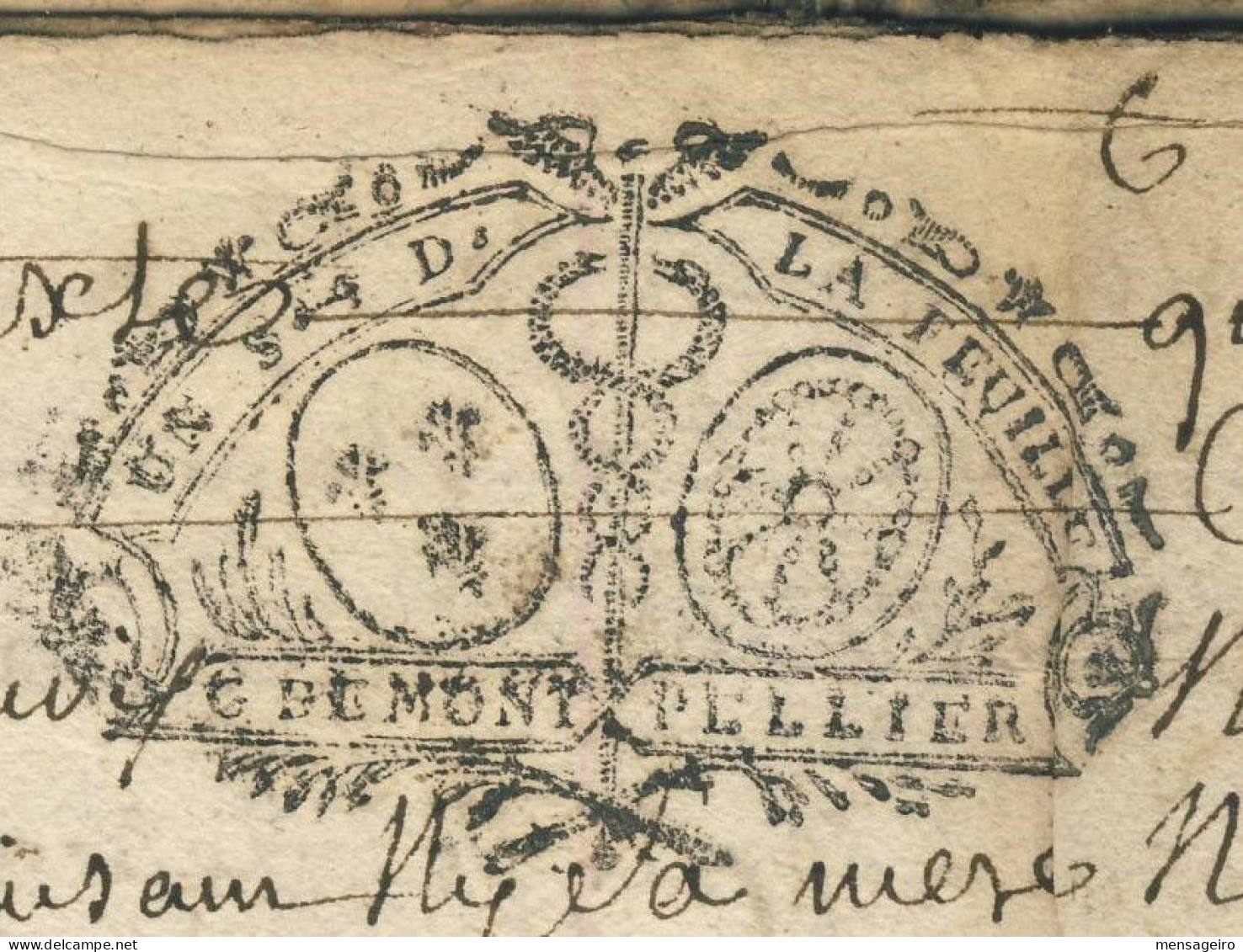 (C11) CACHETS GENERALITE MONTPELLIER SUR DOCUMENT 1724 - Cachets Généralité