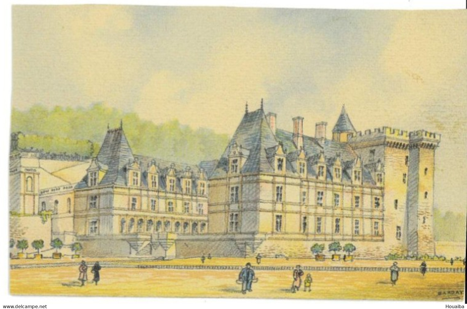 CPSM -  Illustrée Signée Barre-Dayez (Barday) - Villandry Le Château - Barday