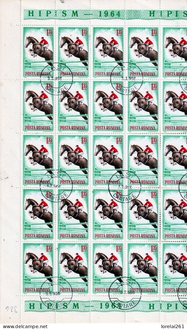 1964 - Course De Chevaux FULL X 25 - Feuilles Complètes Et Multiples