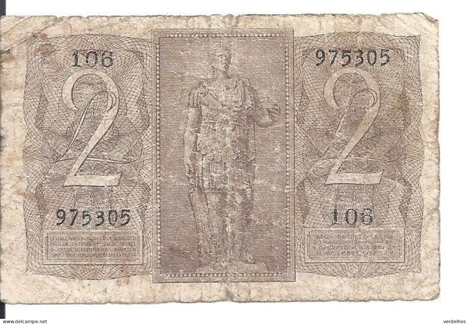 ITALIE 2 LIRE 1939 VG+ P 57 - Regno D'Italia – 2 Lire