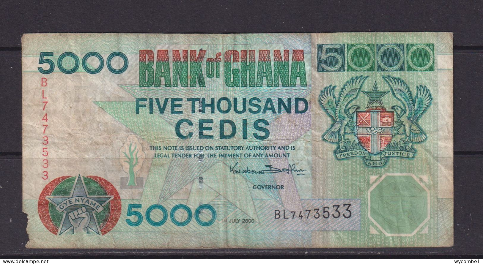 GHANA - 2000 5000 Cedis Circulated Banknote - Ghana