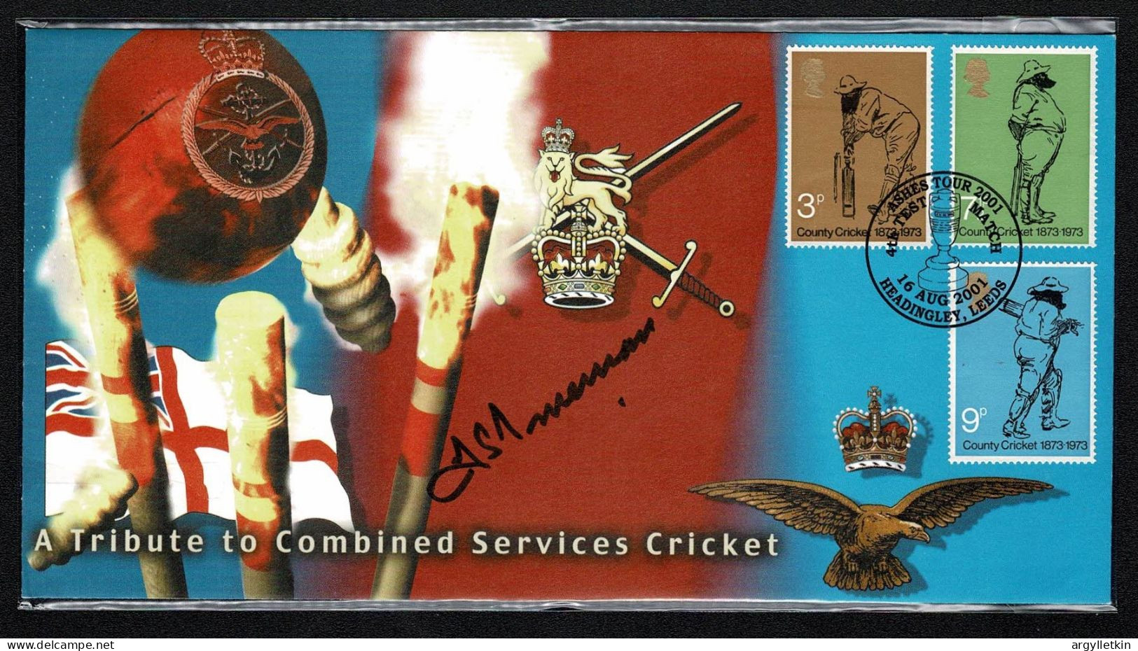 GB 2001 CRICKET SIGNED FREDDIE TRUEMAN HEADINGLY LEEDS ASHES TOUR - 2001-2010 Dezimalausgaben