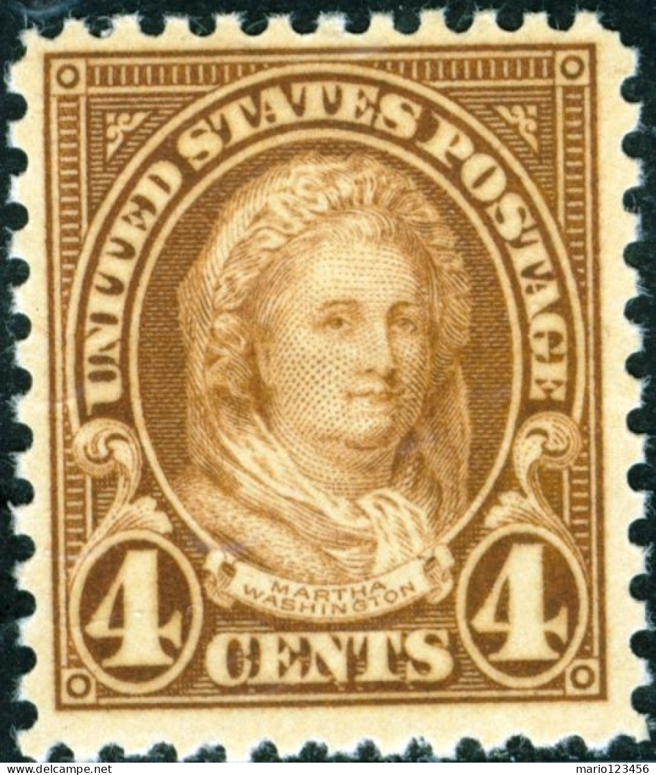 STATI UNITI D’AMERICA, UNITES STATES, MARTHA WASHINGTON, 1923, FRANCOBOLLI (MNH**) Mi:US 265A, Scott:US 556, Yt:US 231A - Unused Stamps