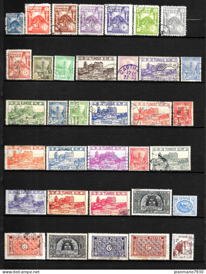 1C133 - TUNISIE - LOT DE TIMBRES OBLITERES - COTE 73.50 € - Altri & Non Classificati