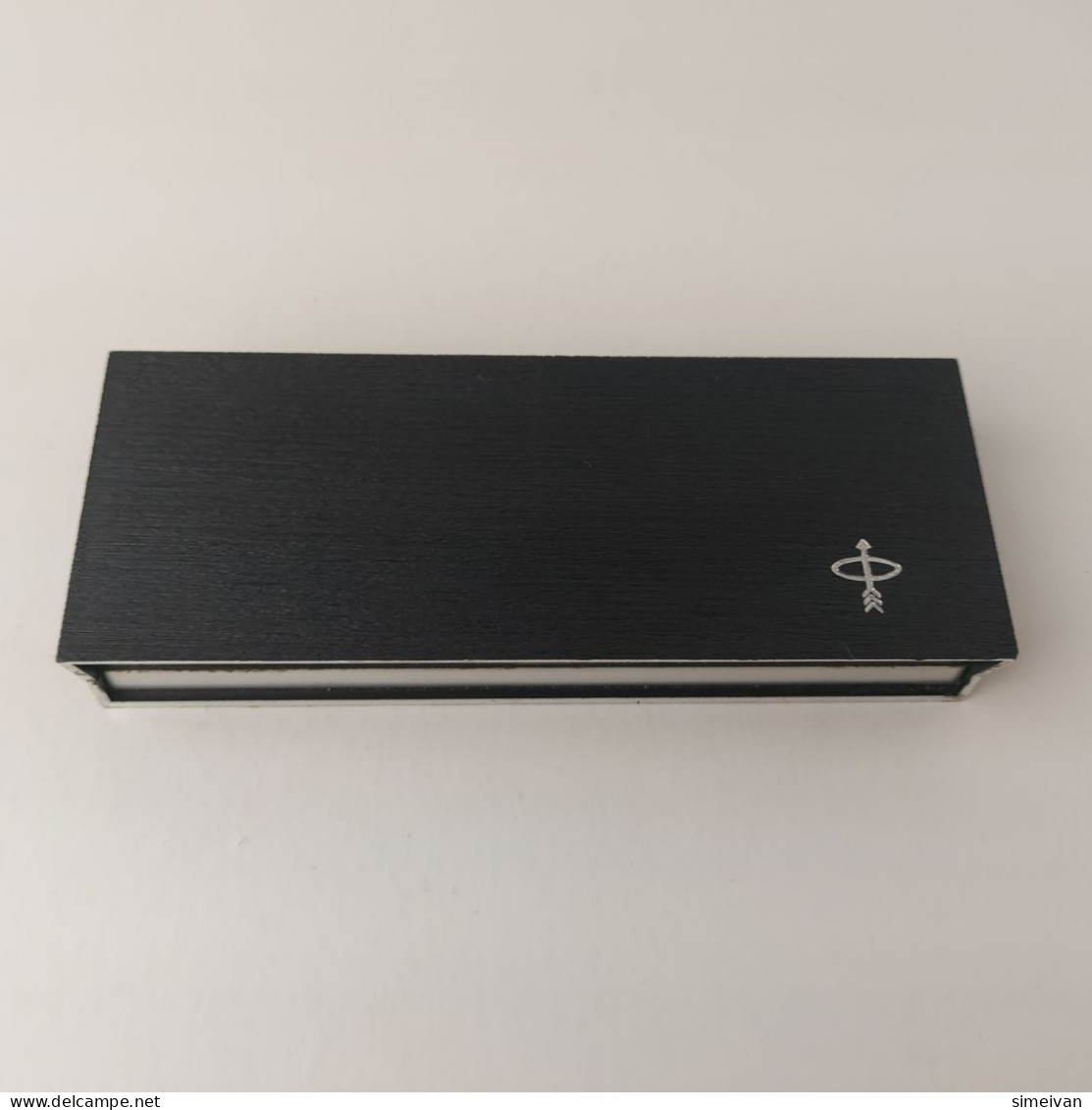 Parker Vintage Black And Silver Plastic Box One Slot Empty Hardcase #5478 - Penne