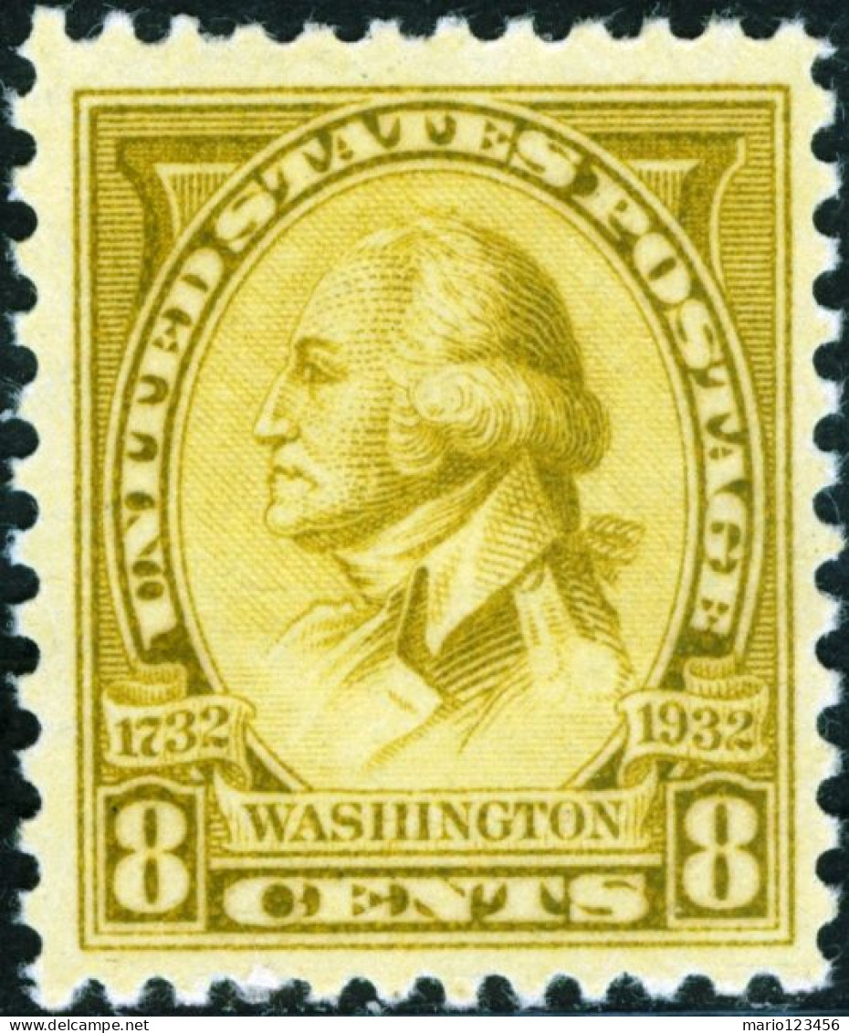 STATI UNITI D’AMERICA, UNITES STATES, GEORGE WASHINGTON, 1932, FRANCOBOLLI (MNH**) Scott:US 713, Yt:US 308 - Unused Stamps