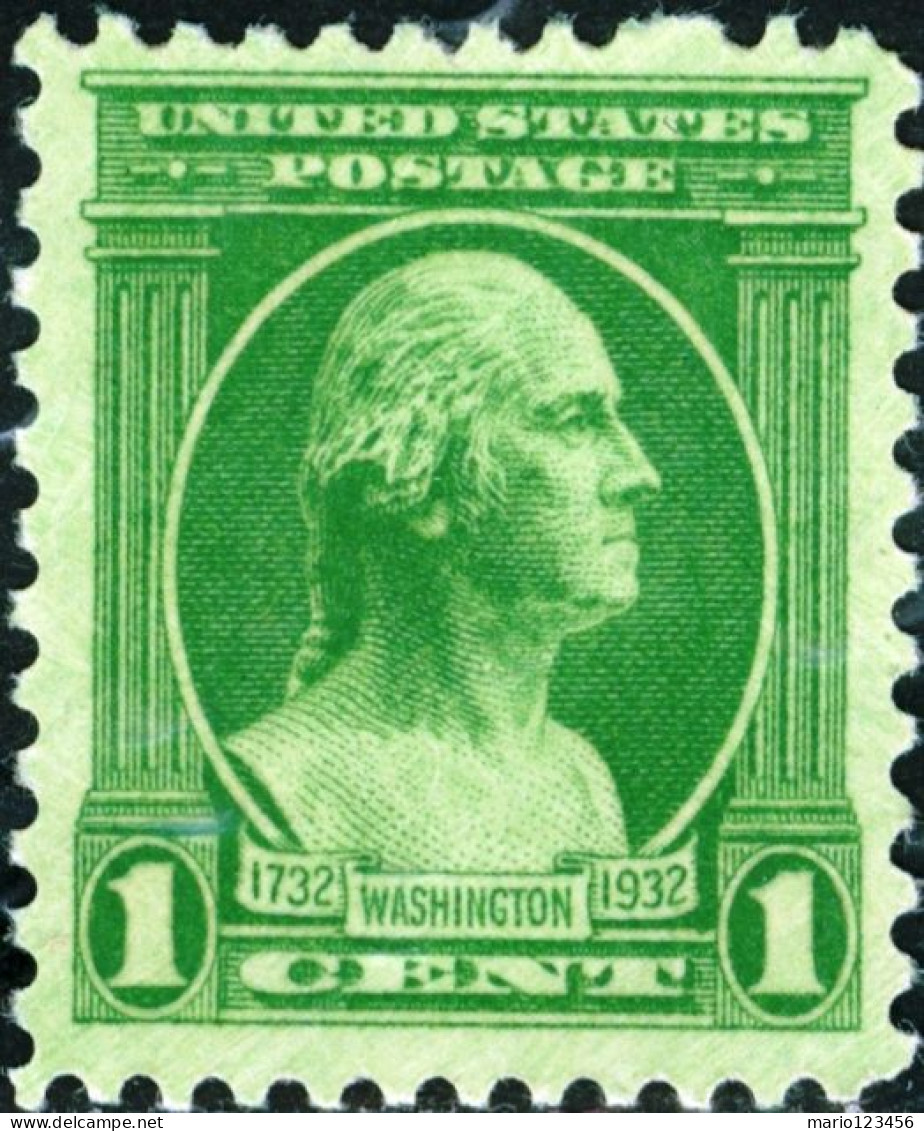 STATI UNITI D’AMERICA, UNITES STATES, GEORGE WASHINGTON, 1932, FRANCOBOLLI (MNH**) Scott:US 705, Yt:US 300 - Unused Stamps