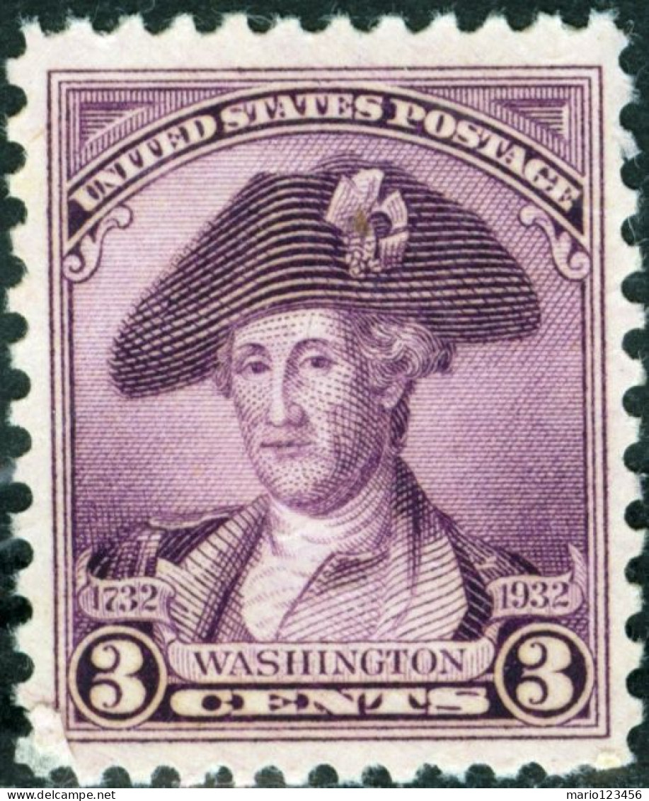 STATI UNITI D’AMERICA, UNITES STATES, GEORGE WASHINGTON, 1932, FRANCOBOLLI (MNH**) Scott:US 708, Yt:US 303 - Unused Stamps