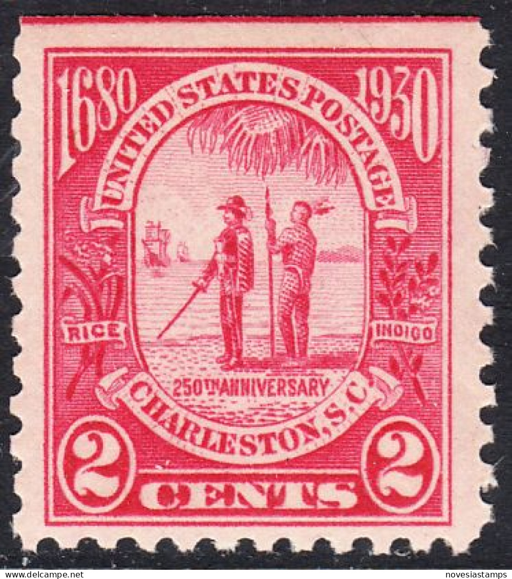 !a! USA Sc# 0683 MNH SINGLE (top Side Cut) - Carolina Charleston - Neufs