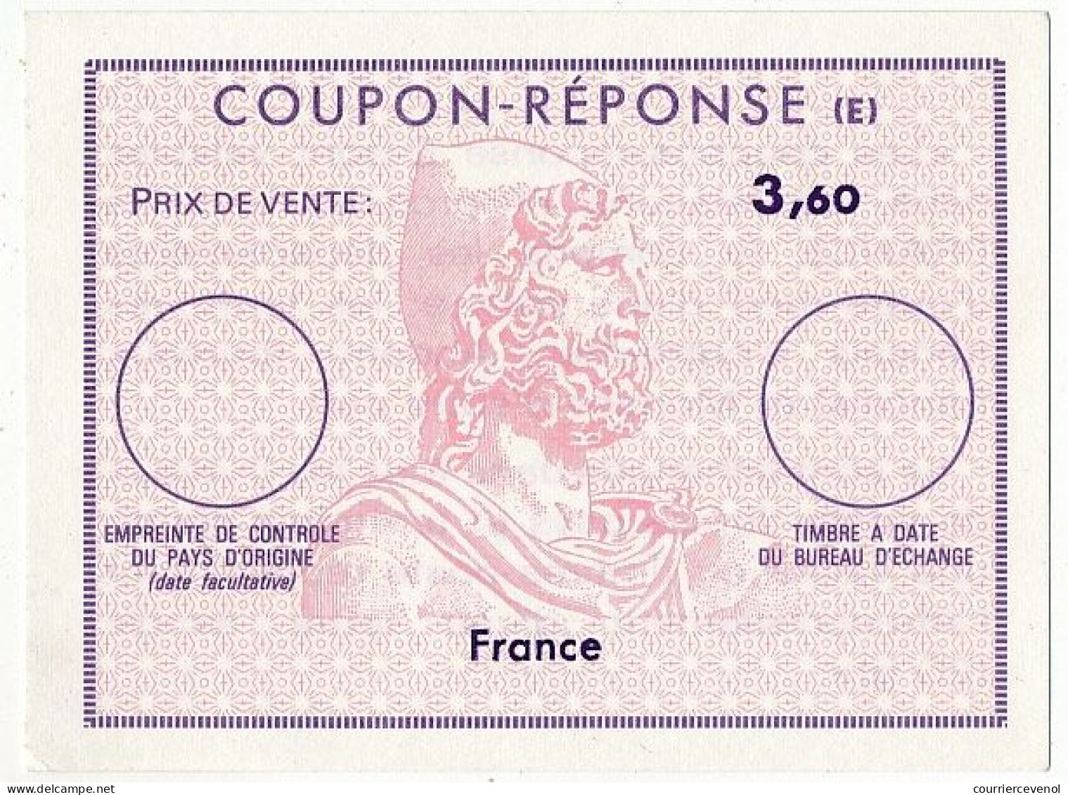 Coupon-Réponse (E) 3,60 Neuf - Cupón-respuesta