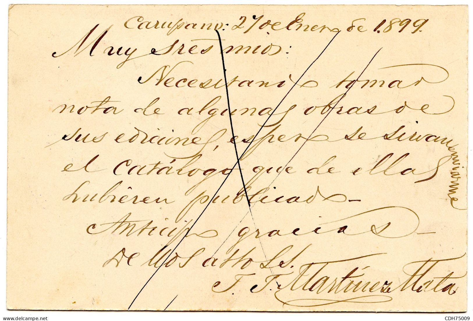 AMERIQUE - VENEZUELA - ENTIER 10C DE CARUPANO LIGNE D PAQ. FR. N°1 POUR PARIS, 1899 - Venezuela