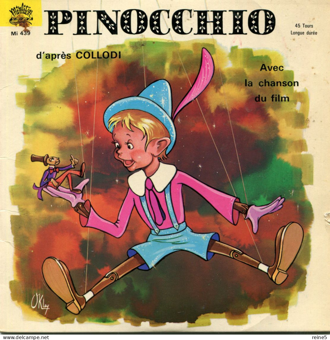 PINOCCHIO Avec LA CHANSON DU FILM >> VINYLE & POCHETTE BON USAGE REF-LEX-71-71A - Enfants
