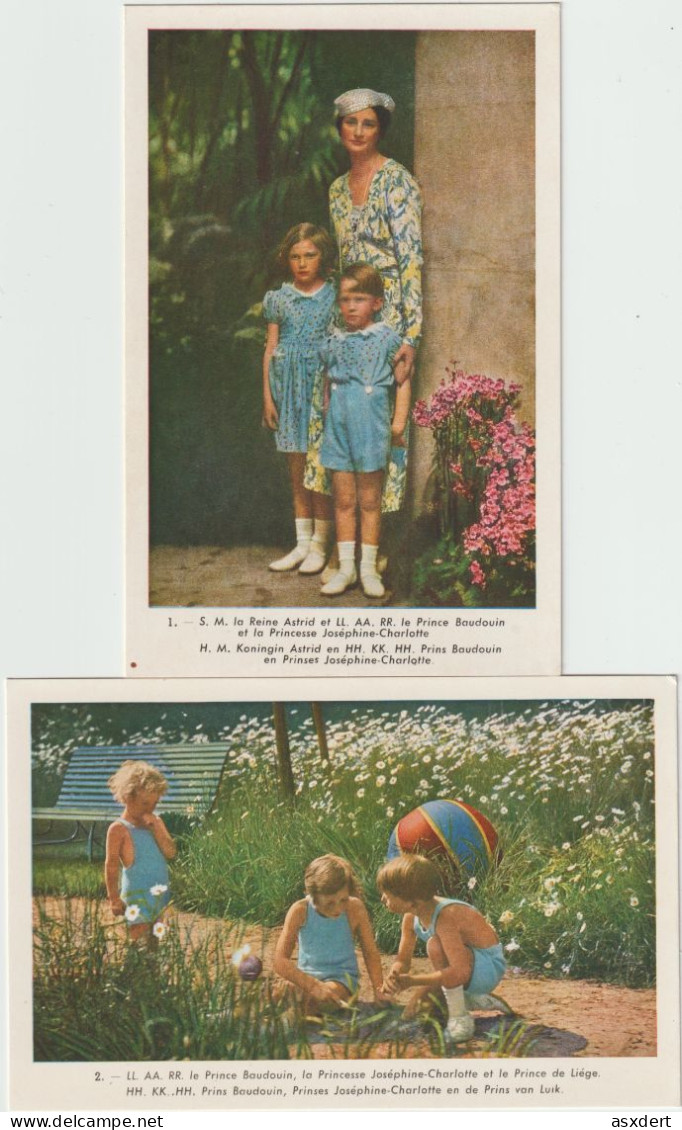 5 Cartes Souvenir De La Reine Astrid - 1936 - Sans Timbre Et Pochette / Zonder Zegel. - Tarjetas Ilustradas (1971-2014) [BK]