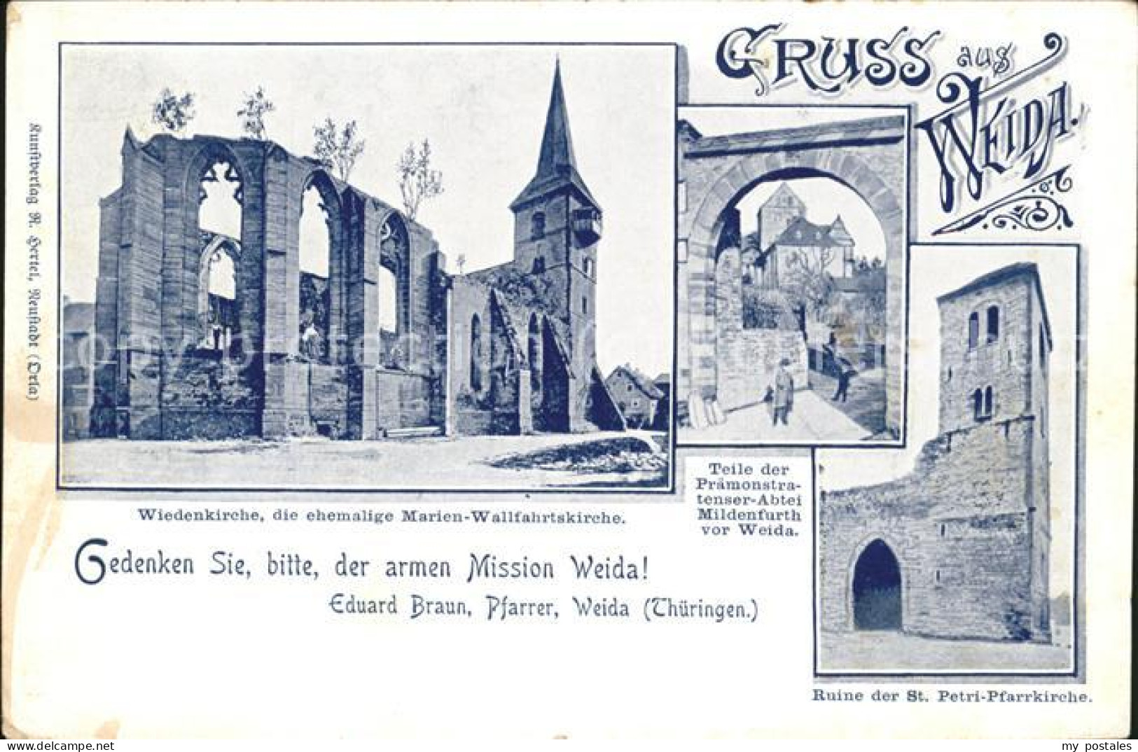 41492237 Weida Riesa Wiedenkirche Ruine St. Petri Pfarrkirche Weida Riesa - Riesa