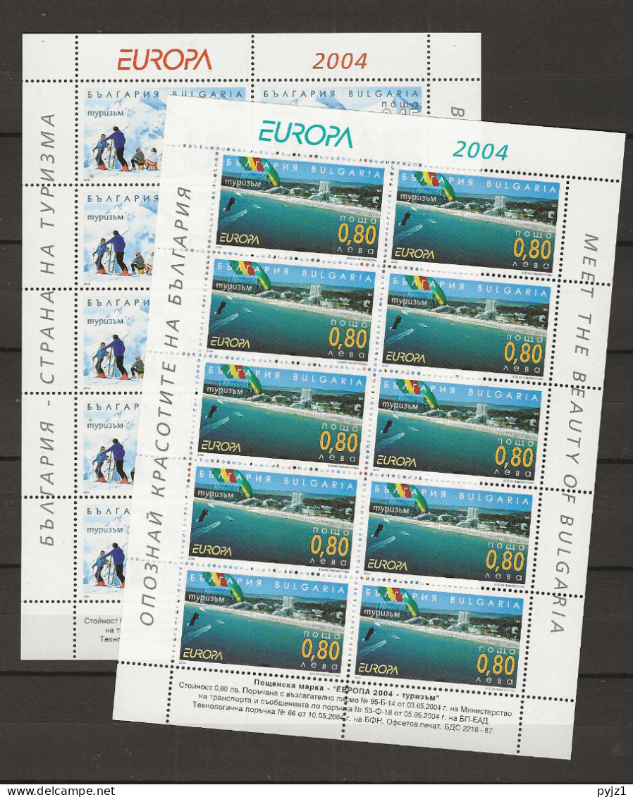 2004 MNH Bulgaria Sheets Postfris** - 2004