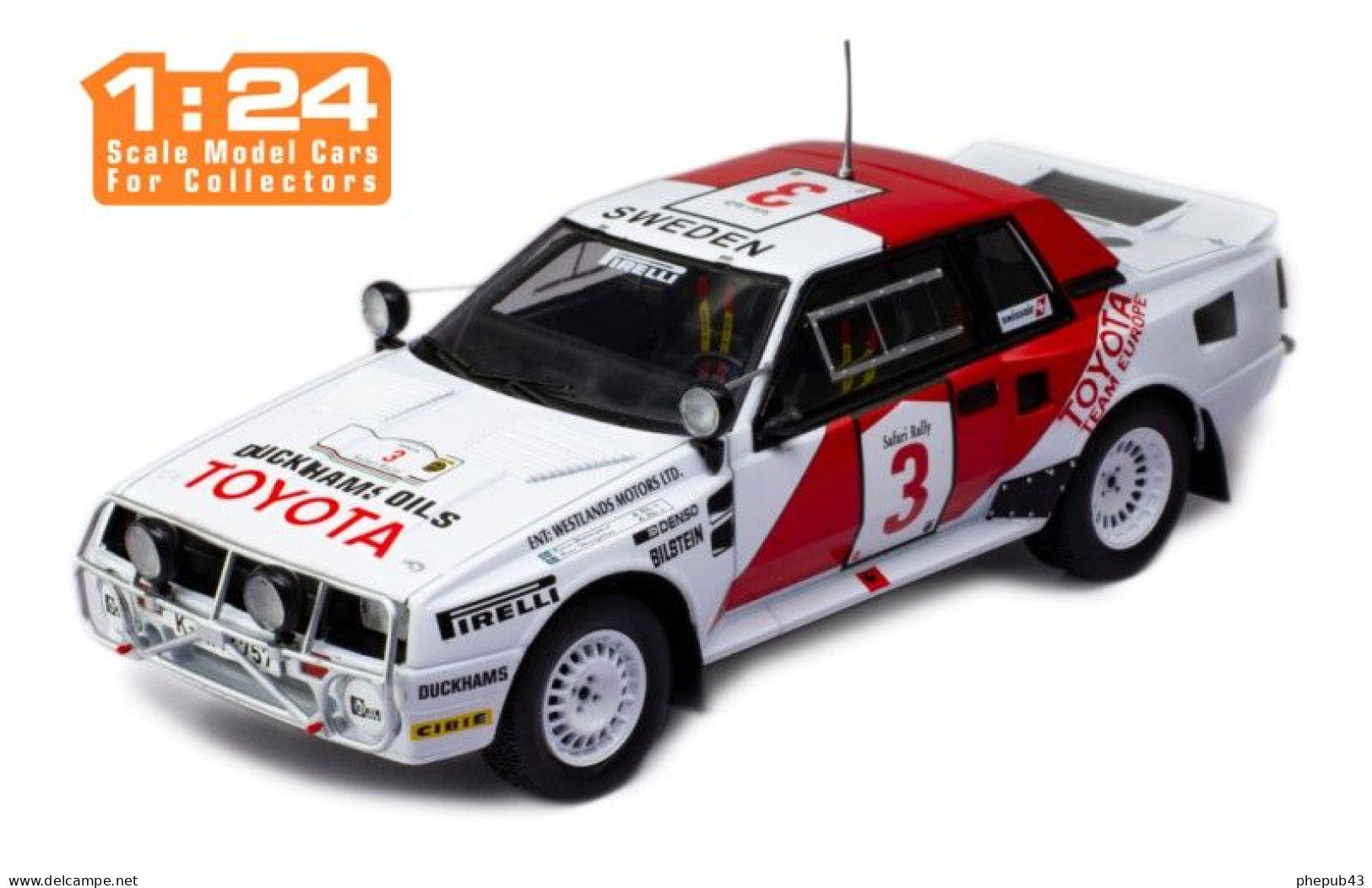 Toyota Celica TwinCam Turbo (TA64) - Safari Rally 1985 #3 - Bjorn Waldegard/Hans Thorszelius - Ixo (1:24) - Sonstige & Ohne Zuordnung