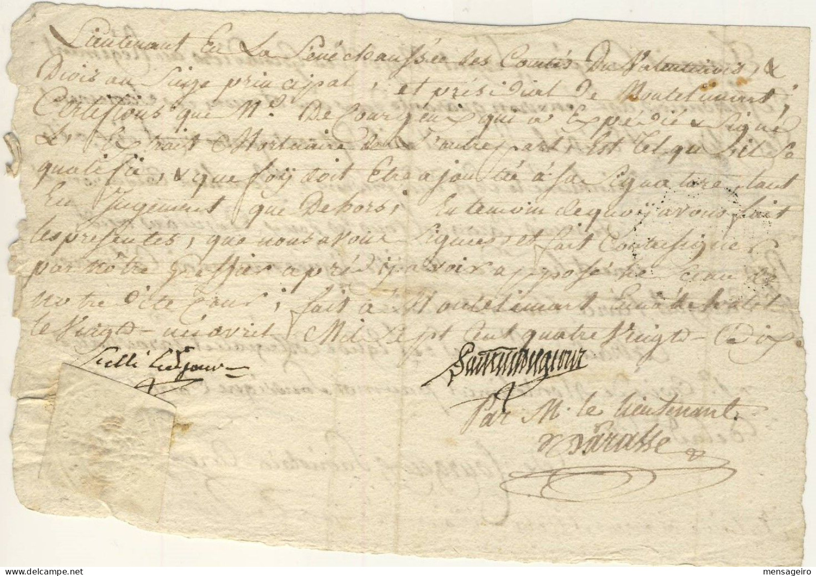 (C11) CACHET GENERALITE GRENOBLE SUR CERTIFICAT DECES SERGENT MAJOR GRENADIER 1790 MONTELIMAR - Cachets Généralité