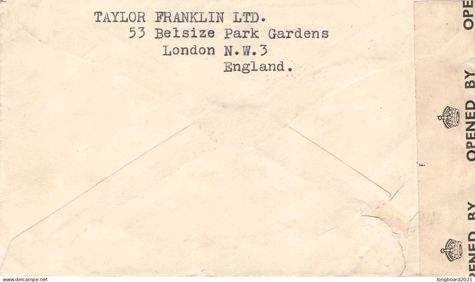 GREAT BRITAIN - AIRMAIL 1947 LONDON - NEUMÜNSTER/DE -CENSOR- / 5093 - Brieven En Documenten