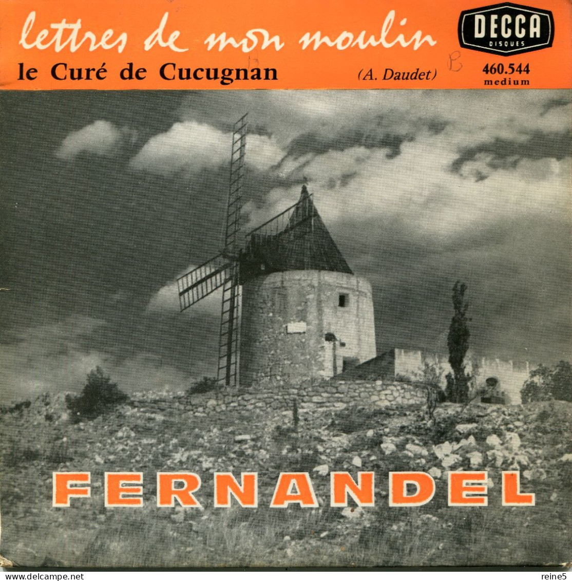 LES LETTRES DE MON MOULIN D'ALPHONSE DAUDET LE CURE DE CUCUGNAN DISQUE DECCA VINYLE & POCHETTE BON USAGE REF-LEX-94-94A - Children