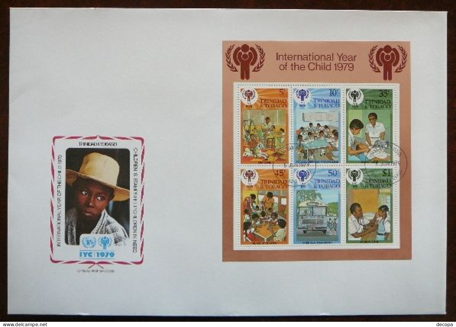 International Year Of The Child    Trinidad  -  Tobago    FDC      Mi  BF 26    Yv  BF 26       1979 - Trinidad & Tobago (1962-...)