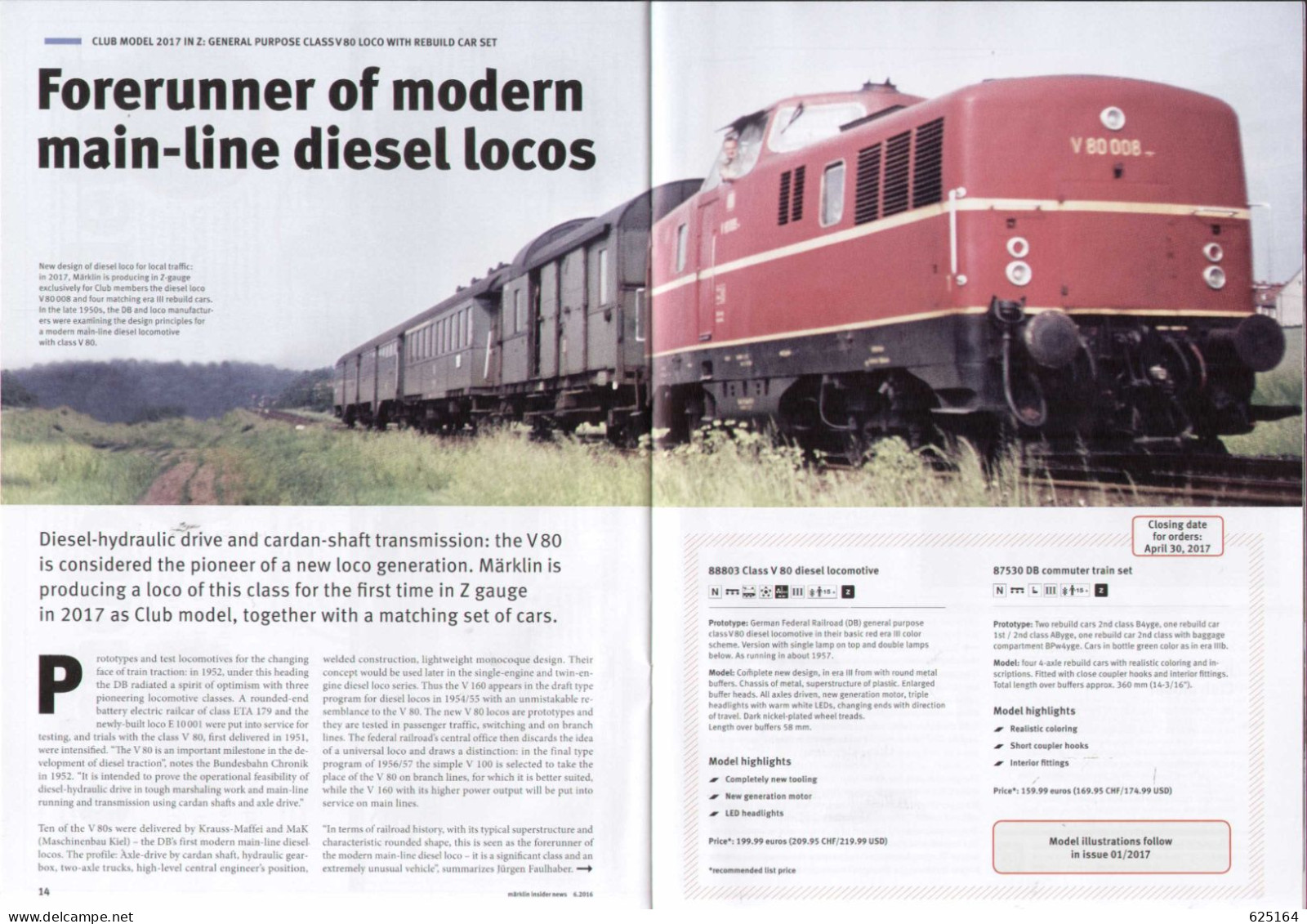 Catalogue MÄRKLIN 2016 6 Insider Club News - Englische Ausgabe - Engels