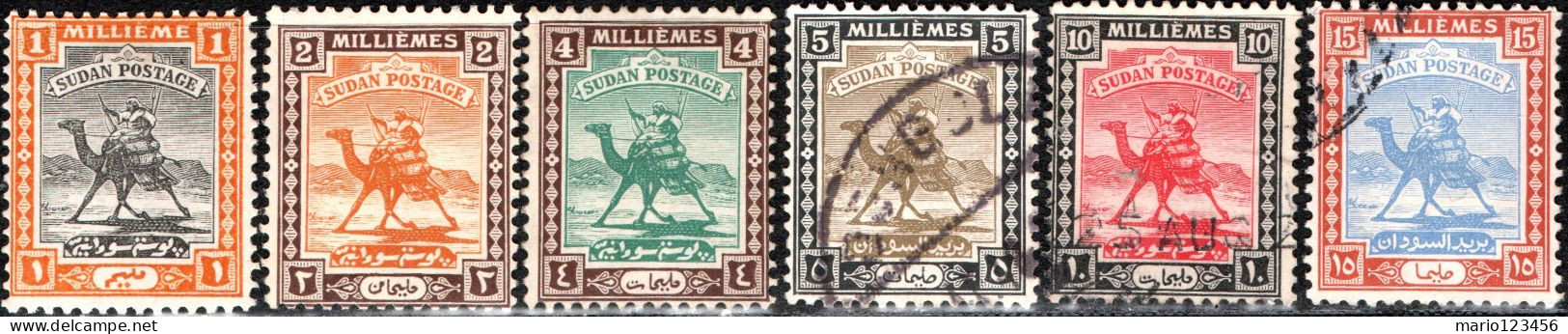 SUDAN BRITANNICO, SUDAN, 1927-1940, FRANCOBOLLI USATI E NUOVI (MLH*) Scott:SD 36,37,39-42 - Soedan (...-1951)