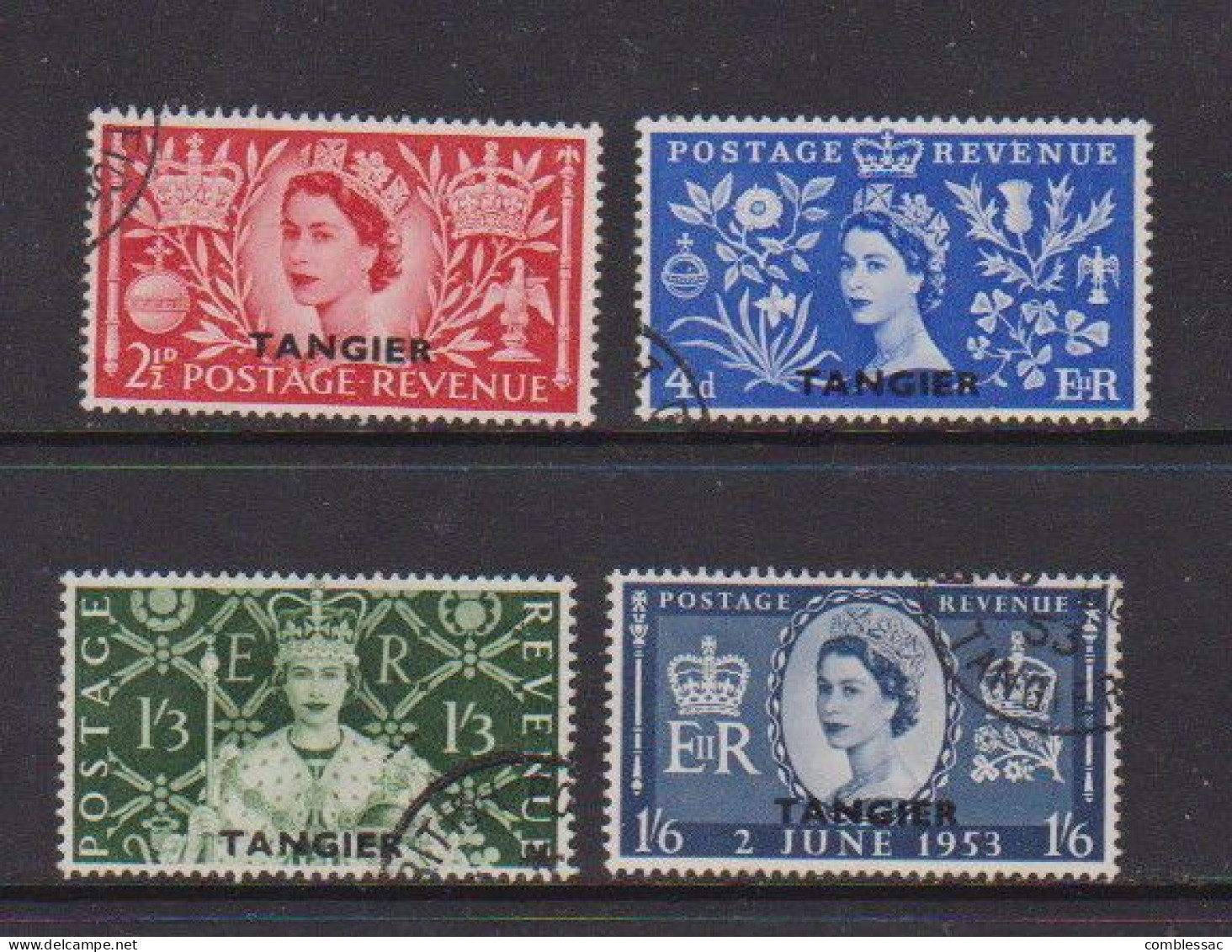 MOROCCO  AGENCIES  TANGIER    1953    Coronation    Set  Of  4    USED - Morocco Agencies / Tangier (...-1958)