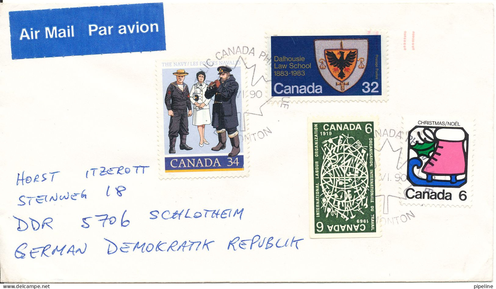 Canada Cover Sent Air Mail To Germany 17-5-1989 Topic Stamps - Storia Postale